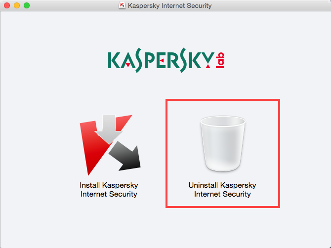 Uninstall Kaspersky Internet Security 15 for Mac