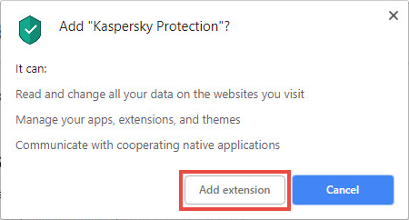 Adding Kaspersky Protection to Google Chrome