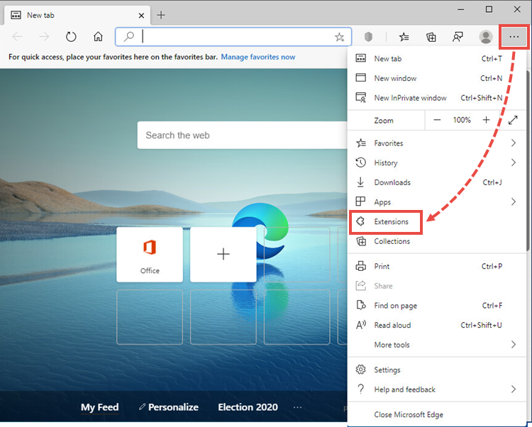 Extensions installed in Edge based on Chromium
