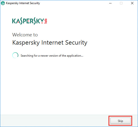 Image: the installation wizard window of Kaspersky Internet Security 2018
