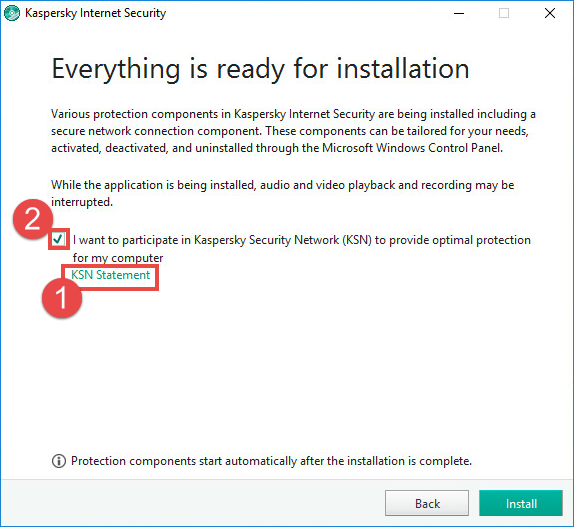 Image: the Kaspersky Security Network statement.