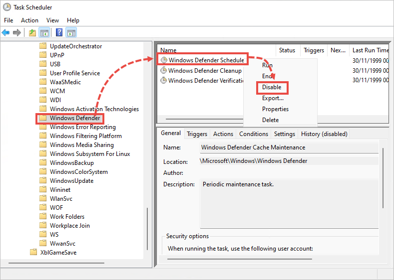 Disabling Windows Defender Scheduled Scan in Windows 11