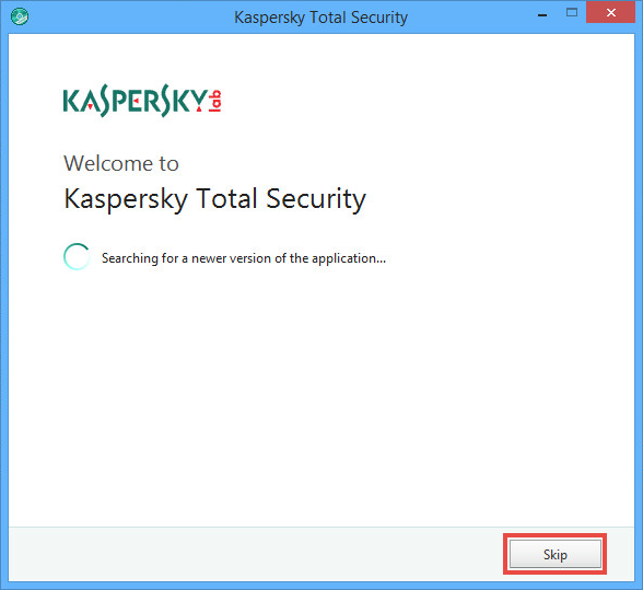 Latest application version search in Kaspersky Total Security 2018