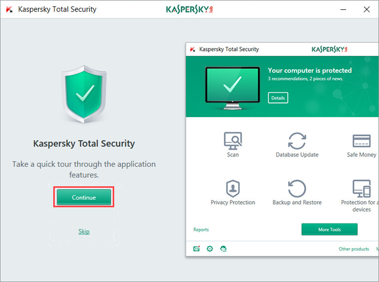 Tour of the features of Kaspersky Total Security 2018