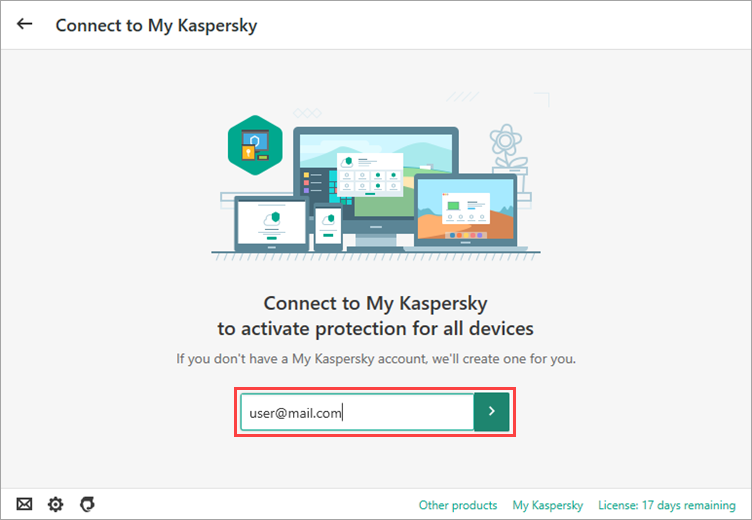 Image: Enter your login and password for My Kaspersky