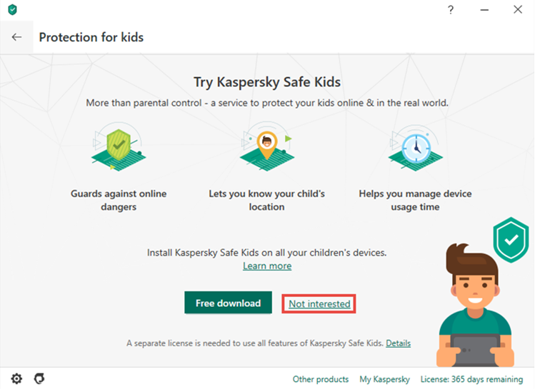 Returning to Parental Control in Kaspersky Total Security 20