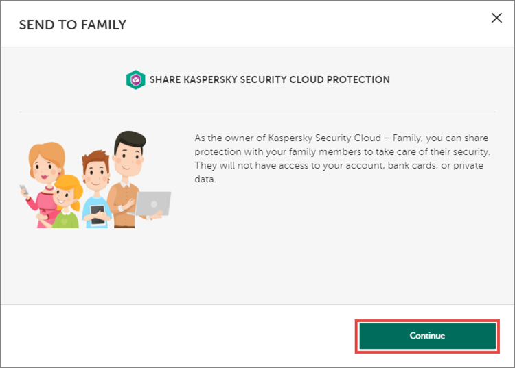 Sharing the Kaspersky Security Cloud 20 subscription