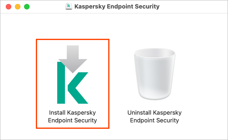 Launching the installation of Kaspersky Endpoint Security 11 for Mac