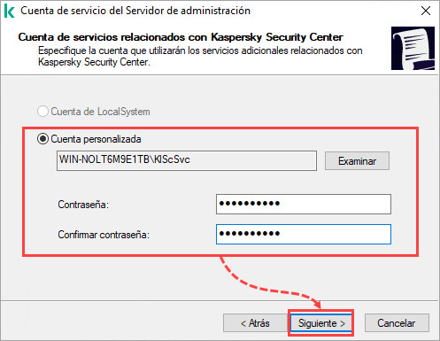 Agregar una ruta a la carpeta con actualizaciones de Windows en Kaspersky Security Center 10