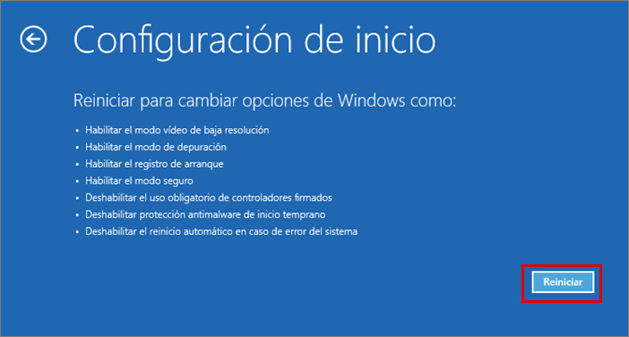Confirmar el reinicio del PC en Windows 8, 8.1.