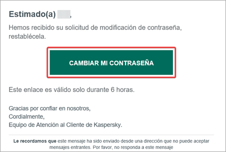 Confirmar el cambio de contraseña de la cuenta de cliente de Nexway.