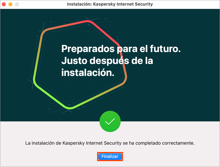 Instalación completa de Kaspersky Internet Security para Mac