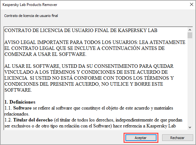 Familiarizarse con el Contrato de licencia de usuario final.