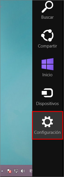 Abrir la ventana "Configuración" en Windows 8, 8.1.