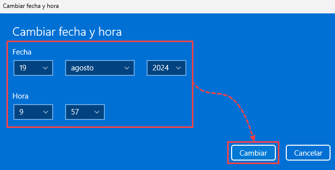 Como ajustar la hora la fecha y la zona horaria del sistema en Windows