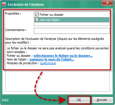 Ajoutez un fichier ou un dossier aux exclusions de l'analyse dans Kaspersky Endpoint Security 10 for Windows