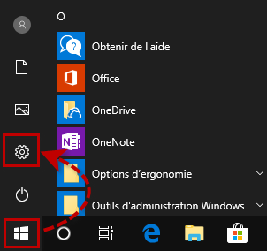 Accéder aux paramètres de Windows 10