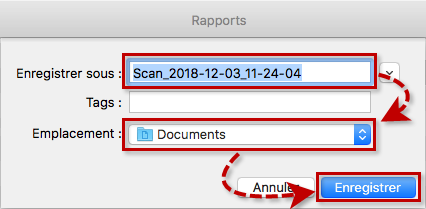 Enregistrer le rapport d'analyse dans Kaspersky Security Cloud 19 for Mac