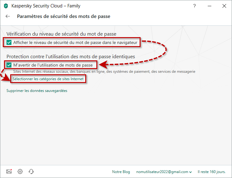 Configurer la vérification de la sécurité des mots de passe dans Kaspersky Security Cloud 19