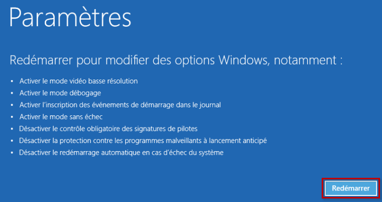 Confirmer le redémarrage de l'ordinateur dans Windows 8 et 8.1