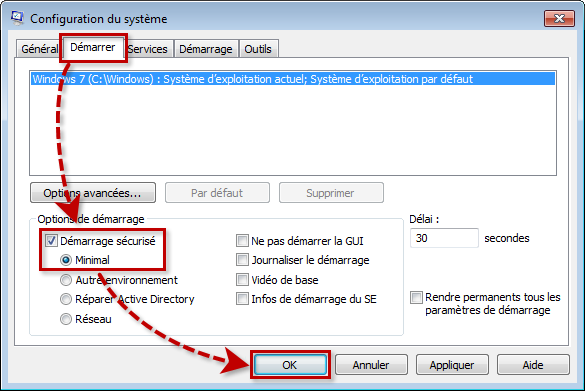 Configurer les paramètres de démarrage de l'ordinateur dans Windows 7 et Windows Vista