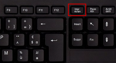 Touche Impr. écran sur le clavier