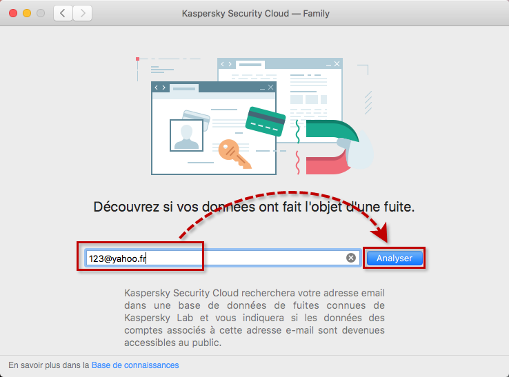 Accéder à la vérification d'un compte dans Kaspersky Security Cloud 20 for Mac