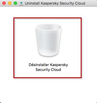 Lancer la désinstallation de Kaspersky Security Cloud 20 for Mac