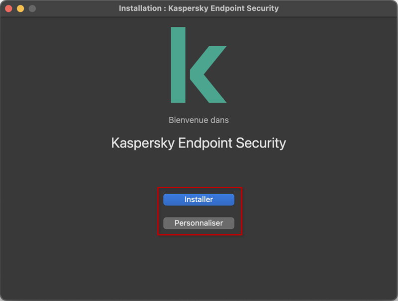 Choisir les modules de Kaspersky Endpoint Security 11 for Mac à installer