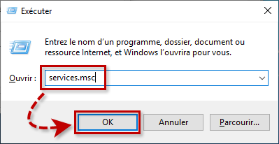 Accéder aux services dans Windows 10