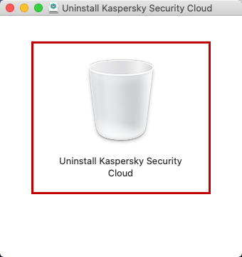 Lancer la désinstallation de Kaspersky Security Cloud for Mac