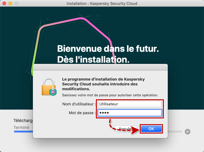 Autoriser l'installation de Kaspersky Security Cloud for Mac