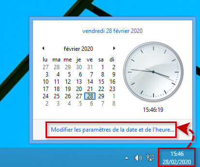 Accéder aux paramètres de la date et l'heure dans Windows 8 et 8.1