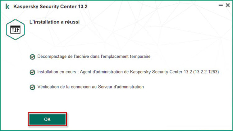 Installation de l'Agent d'administration de Kaspersky Security Center Cloud Console