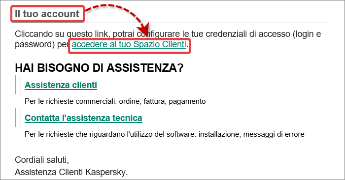 Passaggio all'account Nexway Customer dall'e-mail di conferma dell'acquisto.