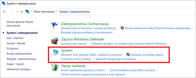 Przeglądanie podstawowych informacji o komputerze w systemie Windows 10