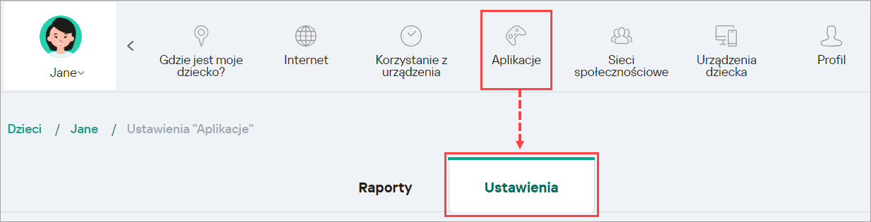 Konfigurowanie dostępu do aplikacji przez konto My Kaspersky.
