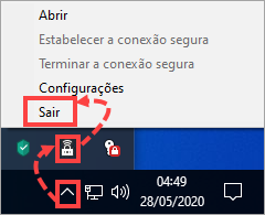 Sair do Kaspersky Secure Connection for Windows.