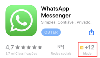 Página do WhatsApp na App Store.