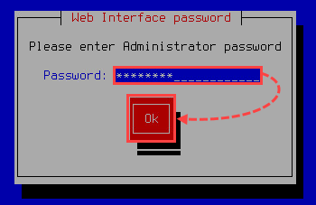 Ввод пароля администратора