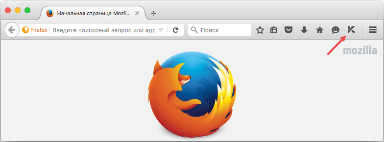 Картинка: вызов экранной клавиатуры в браузере Mozilla Firefox