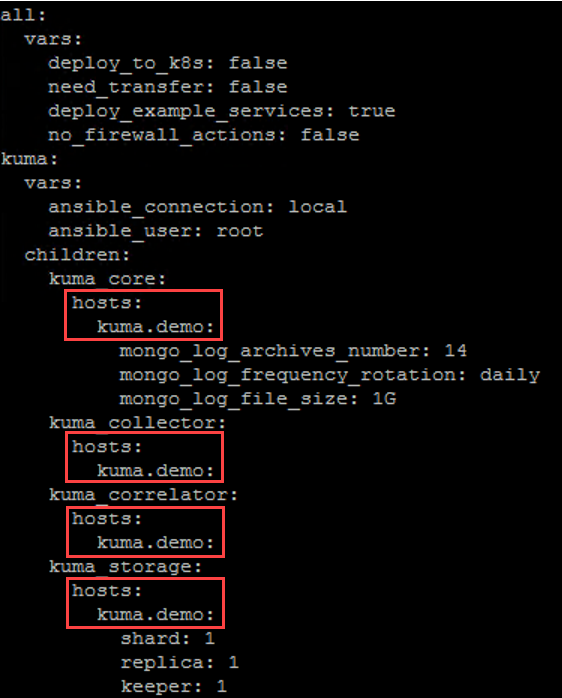 Результат проверки имени сервера в конфигурационном файле.