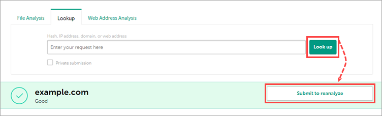 Araştırma için Kaspersky Threat Intelligence Portal dosya gönderme