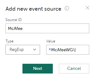 Раздел Add new event source в CyberTrace.