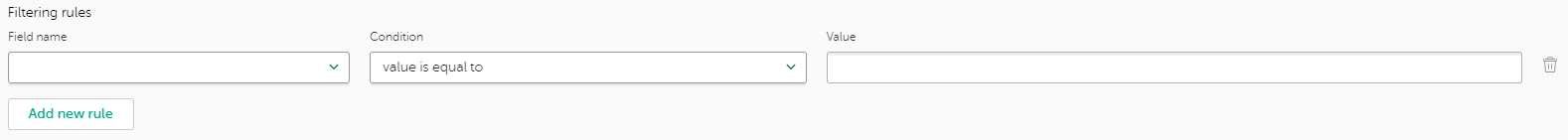 Filtering rules in CyberTrace.