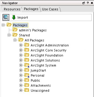 List of ArcSight packages.