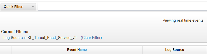 Browsing filtered information in QRadar.