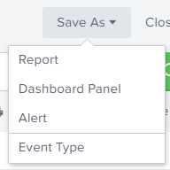 Сохранение оповещения в Splunk.