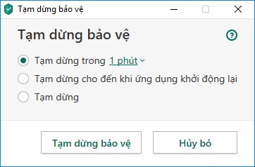 Tạm dừng bảo vệ