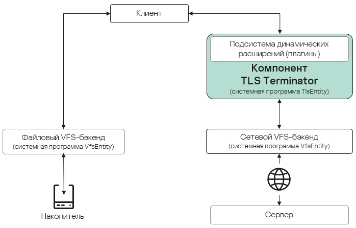 Принцип работы компонента TLS Terminator